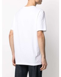 T-shirt à col rond imprimé blanc et noir Salvatore Ferragamo