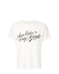 T-shirt à col rond imprimé blanc et noir Addict Clothes Japan