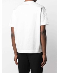 T-shirt à col rond imprimé blanc et noir Emporio Armani