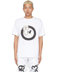 T-shirt à col rond imprimé blanc et noir Aitor Throup’s TheDSA