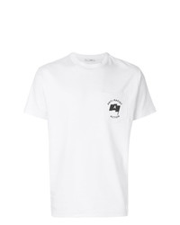 T-shirt à col rond imprimé blanc et noir Alyx