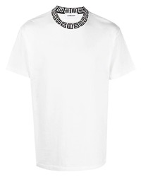 T-shirt à col rond imprimé blanc et noir Ambush