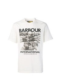 T-shirt à col rond imprimé blanc et noir Barbour By Steve Mc Queen