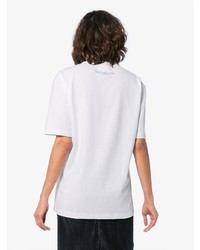T-shirt à col rond imprimé blanc et noir Calvin Klein Jeans Est. 1978
