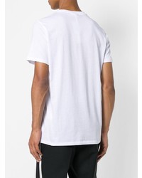 T-shirt à col rond imprimé blanc et noir Soulland