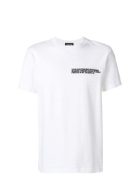 T-shirt à col rond imprimé blanc et noir Calvin Klein 205W39nyc