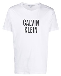 T-shirt à col rond imprimé blanc et noir Camila Klein