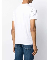 T-shirt à col rond imprimé blanc et noir Levi's