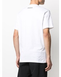 T-shirt à col rond imprimé blanc et noir DSQUARED2