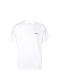 T-shirt à col rond imprimé blanc et noir Carhartt