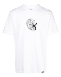 T-shirt à col rond imprimé blanc et noir Carhartt WIP