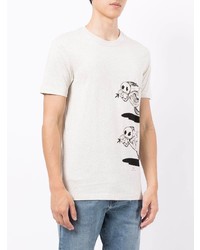 T-shirt à col rond imprimé blanc et noir PS Paul Smith