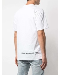 T-shirt à col rond imprimé blanc et noir Supreme