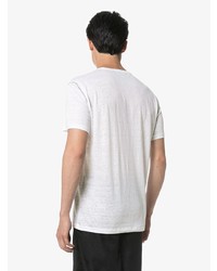 T-shirt à col rond imprimé blanc et noir Martin Diment