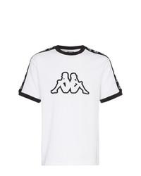 T-shirt à col rond imprimé blanc et noir Charm's