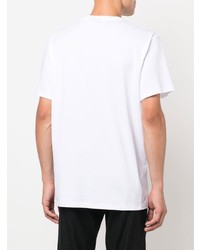 T-shirt à col rond imprimé blanc et noir Billionaire