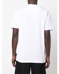 T-shirt à col rond imprimé blanc et noir Philipp Plein