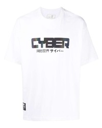 T-shirt à col rond imprimé blanc et noir Chocoolate