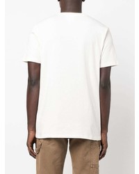 T-shirt à col rond imprimé blanc et noir Soulland