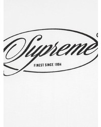 T-shirt à col rond imprimé blanc et noir Supreme