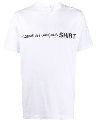 T-shirt à col rond imprimé blanc et noir Comme Des Garcons SHIRT