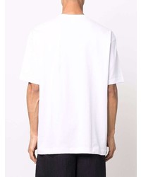 T-shirt à col rond imprimé blanc et noir Comme Des Garcons SHIRT