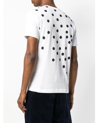 T-shirt à col rond imprimé blanc et noir Comme Des Garcons SHIRT