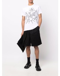 T-shirt à col rond imprimé blanc et noir Comme Des Garcons SHIRT