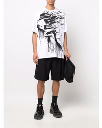 T-shirt à col rond imprimé blanc et noir Comme Des Garcons SHIRT