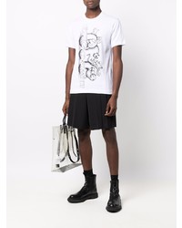 T-shirt à col rond imprimé blanc et noir Comme Des Garcons SHIRT