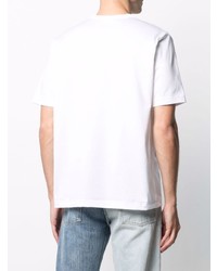 T-shirt à col rond imprimé blanc et noir Junya Watanabe MAN