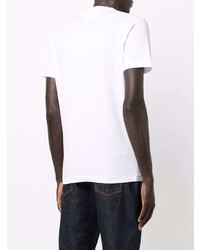 T-shirt à col rond imprimé blanc et noir DSQUARED2