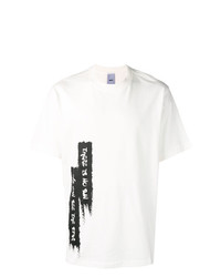 T-shirt à col rond imprimé blanc et noir D.GNAK