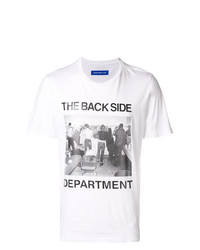 T-shirt à col rond imprimé blanc et noir Department 5
