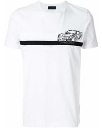 T-shirt à col rond imprimé blanc et noir Diesel Black Gold