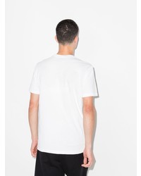 T-shirt à col rond imprimé blanc et noir Moschino