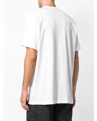 T-shirt à col rond imprimé blanc et noir adidas