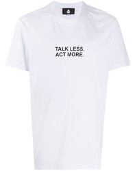 T-shirt à col rond imprimé blanc et noir DUOltd