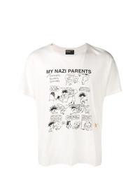 T-shirt à col rond imprimé blanc et noir Enfants Riches Deprimes