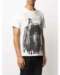 T-shirt à col rond imprimé blanc et noir Enfants Riches Deprimes