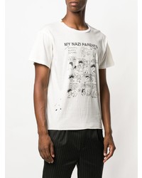 T-shirt à col rond imprimé blanc et noir Enfants Riches Deprimes