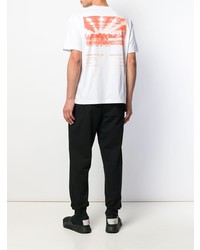 T-shirt à col rond imprimé blanc et noir McQ Alexander McQueen