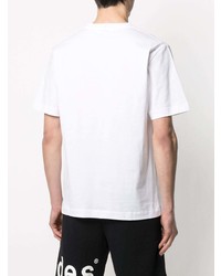 T-shirt à col rond imprimé blanc et noir Études