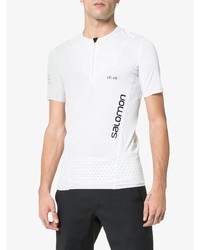 T-shirt à col rond imprimé blanc et noir Salomon S/Lab