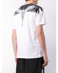 T-shirt à col rond imprimé blanc et noir Marcelo Burlon County of Milan