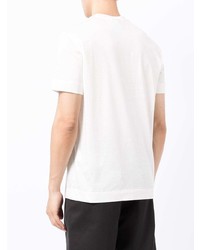 T-shirt à col rond imprimé blanc et noir Emporio Armani