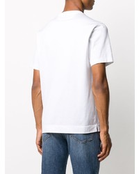 T-shirt à col rond imprimé blanc et noir Z Zegna