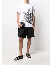 T-shirt à col rond imprimé blanc et noir Ermenegildo Zegna XXX