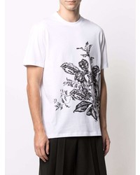 T-shirt à col rond imprimé blanc et noir Ermenegildo Zegna XXX