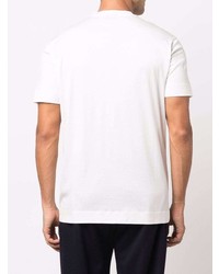 T-shirt à col rond imprimé blanc et noir Emporio Armani